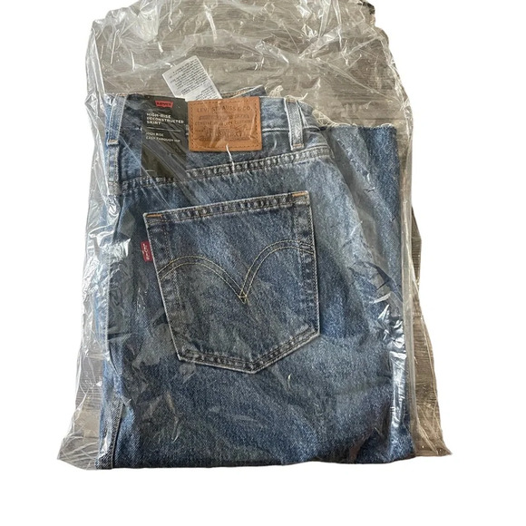 Levi’s Destructed Slit Denim Midi Skirt Size 29 - Picture 3 of 5